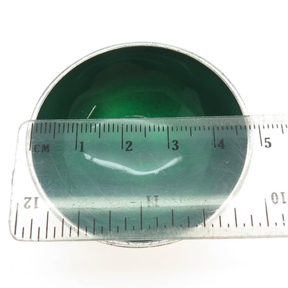 AVANT 925 Sterling Silver Vintage Mexico Enamel Salt Cellar / Bowl