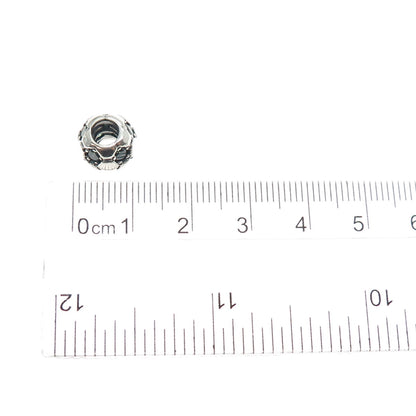 PANDORA 925 Sterling Silver Real Chrome Diopside Soccer Ball Slide Bead Charm