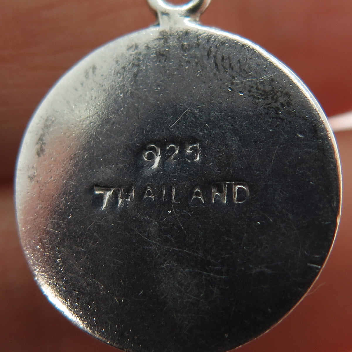 925 Sterling Silver Vintage Baseball Oxidized Mini Charm Pendant