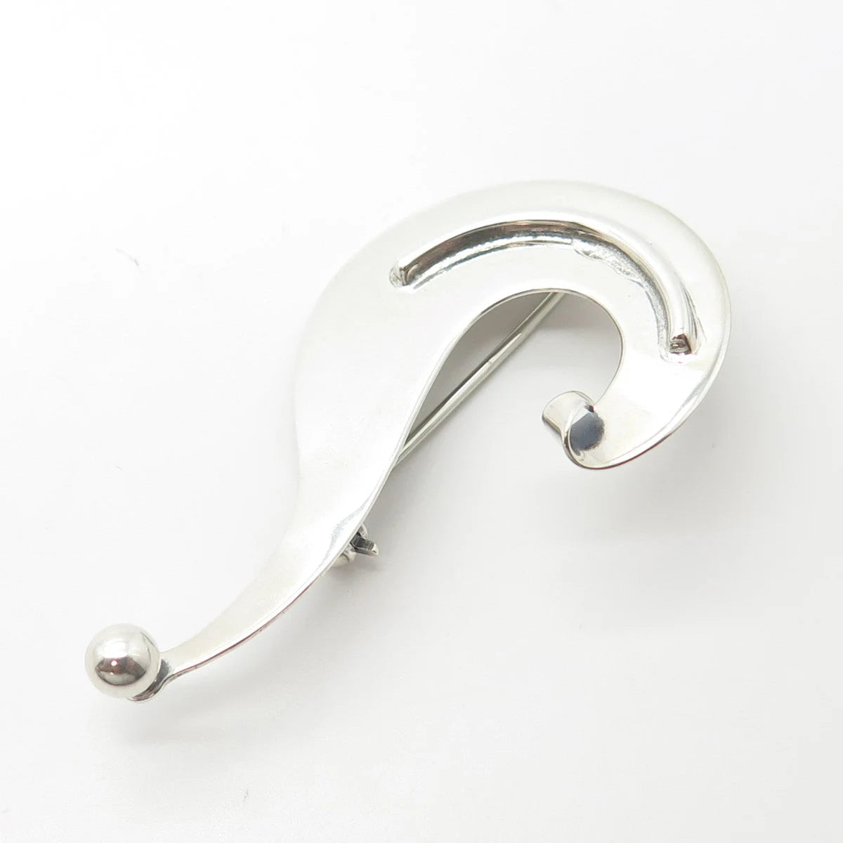 925 Sterling Silver Vintage di Vera Modernist Pin Brooch