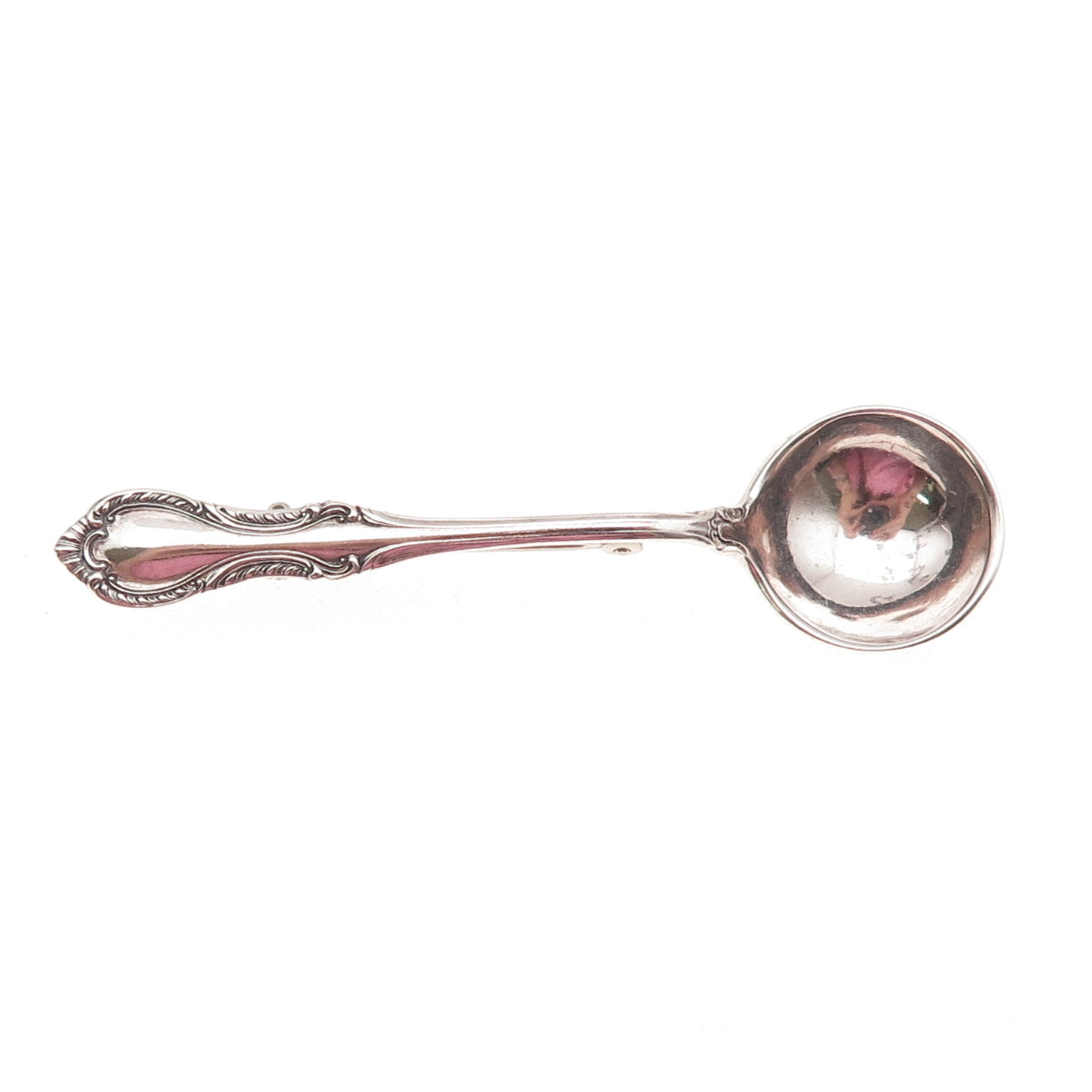 Fine Arts 925 Sterling Silver Antique 1945 Southern Colonial Spoon Pin Brooch