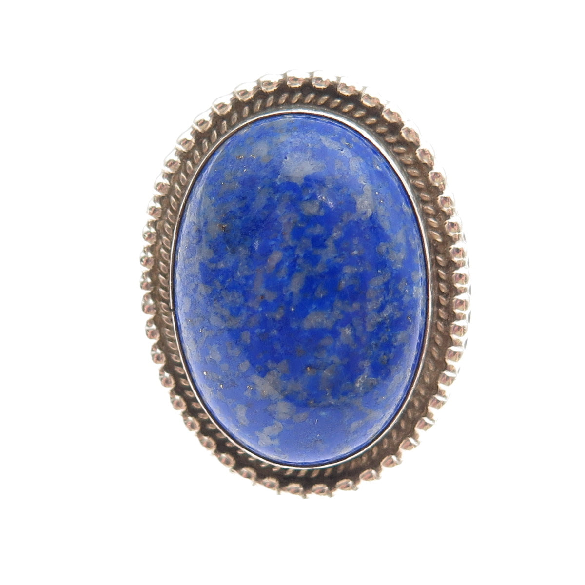 Running Bear Old Pawn 925 Sterling Silver Vintage Southwestern Lapis Ring Size 7