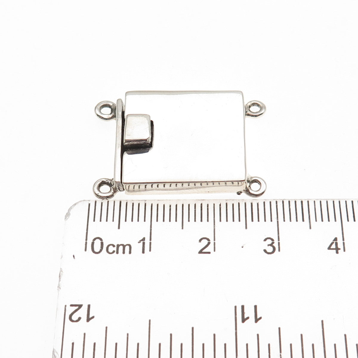 925 Sterling Silver Vintage Mexico Bracelet / Necklace Box Lock Clasp