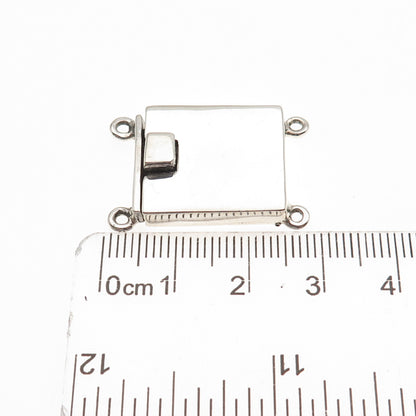 925 Sterling Silver Vintage Mexico Bracelet / Necklace Box Lock Clasp