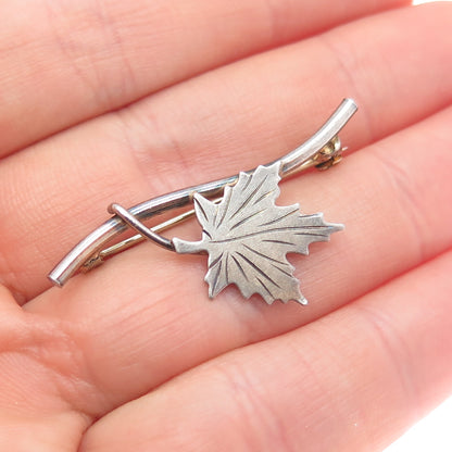 BOND BOYD 925 Sterling Silver Vintage Grape Leaf Pin Brooch