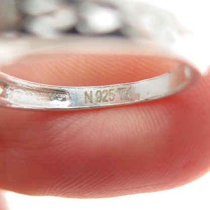925 Sterling Silver Round-Cut C Z Engagement Ring Size 6