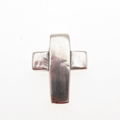 James Avery 925 Sterling Silver Vintage Modernist Cross Slide Pendant