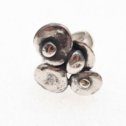 Kultateollisuus Ky 830H Silver Vintage 1972 Finland Modernist Ring Size 6.5