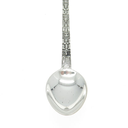 JOSEPH MAYER 925 Sterling Silver Antique Art Deco Alaska Totem Pole Coffee Spoon