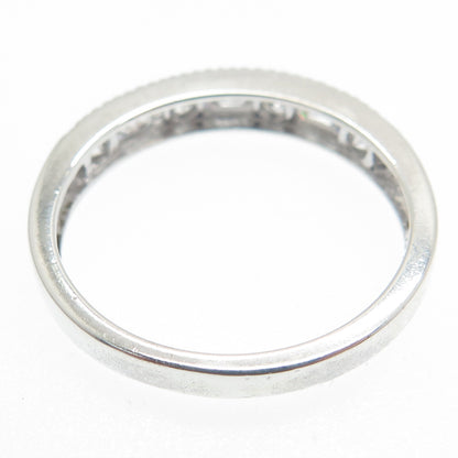 925 Sterling Silver Round & Emerald-Cut C Z Ring Size 9.25