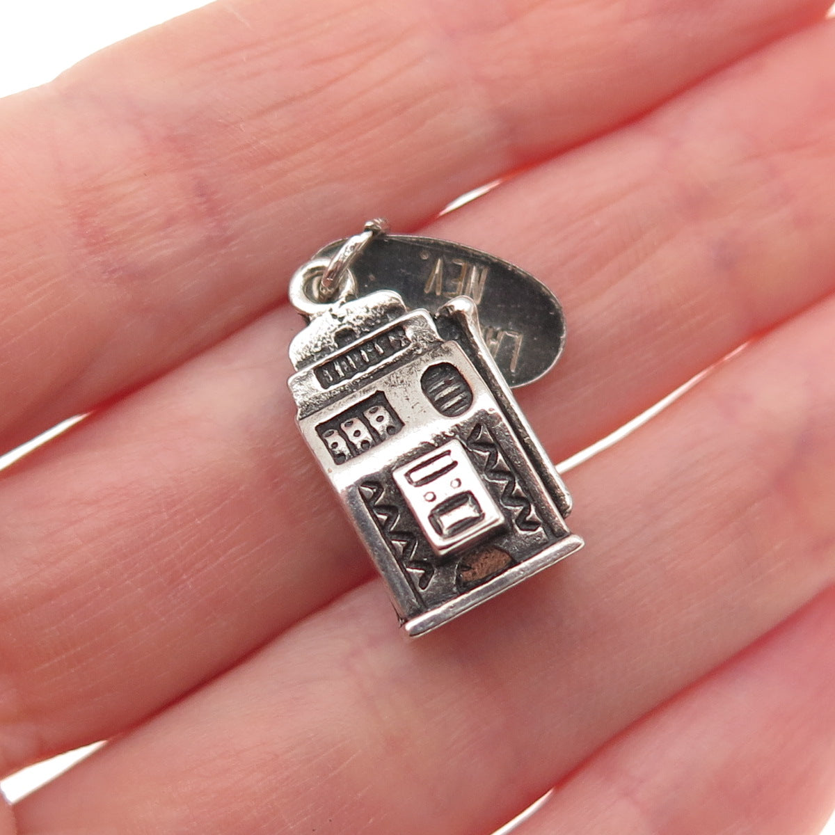 Maisels Indian Old Pawn 925 Sterling Vintage Slot Machine Casino 3D Mini Pendant