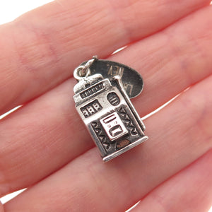 Maisels Indian Old Pawn 925 Sterling Vintage Slot Machine Casino 3D Mini Pendant