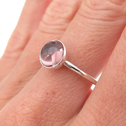 Pandora 925 Sterling Silver Pink Crystal Poetic Droplet Ring Size 6.75
