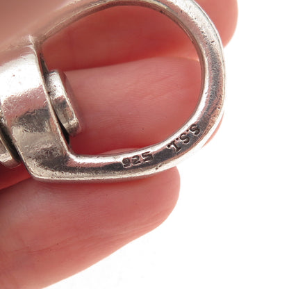 925 Sterling Silver Vintage Large 38.4g Bracelet / Necklace Lobster Lock Clasp