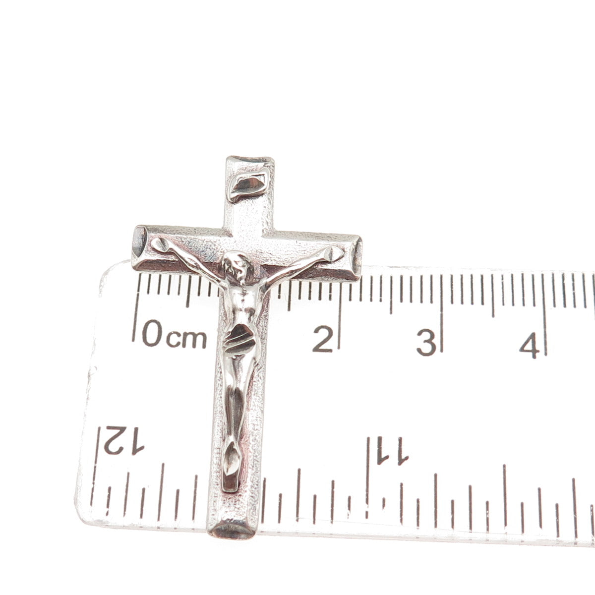 Lisa Lee Creations Sterling Silver Vintage Crucifix Cross Slide Charm Pendant