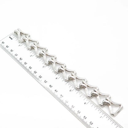 925 Sterling Silver Vintage Rare Link Bracelet 6.75"
