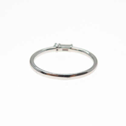 BOMB PARTY 925 Sterling Silver Smoky C Z Stackable Ring Size 7.25