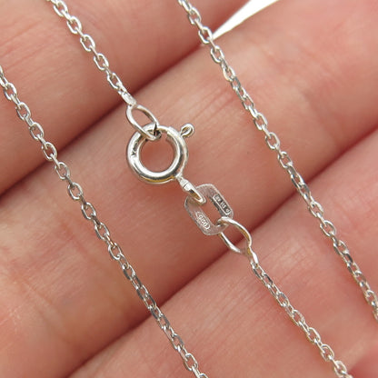 925 Sterling Silver Round-Cut C Z Letter "V" Initial Cable Chain Necklace 16"