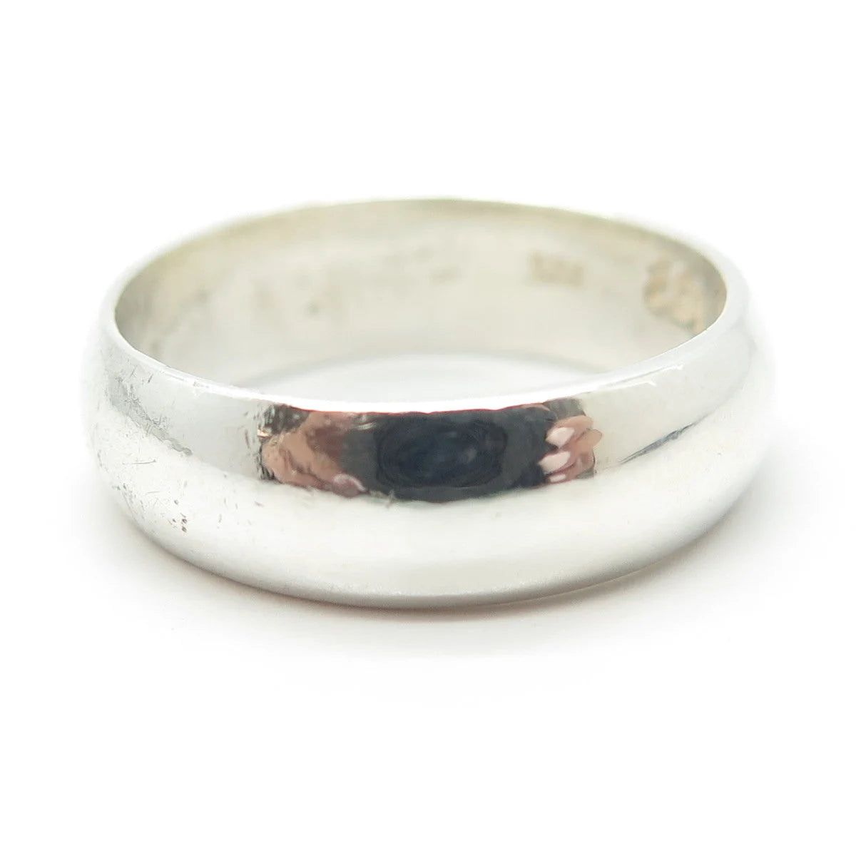 925 Sterling Silver Vintage Classic Band Ring Size 10.25