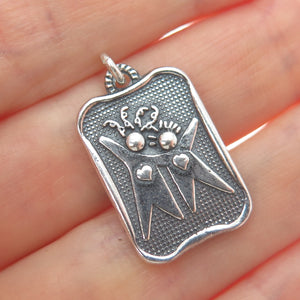 DV Dawn Vertrees Sterling Silver Vintage Forever Friends Oxidized Charm Pendant