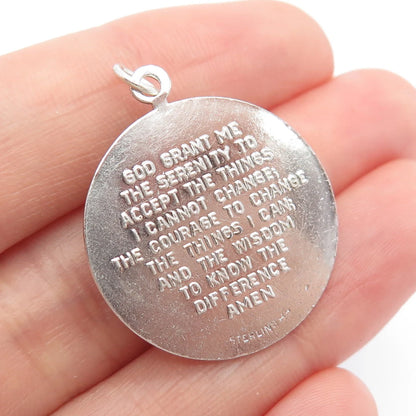 925 Sterling Silver Vintage Griffith & Sons Co Hands In Prayer Pendant