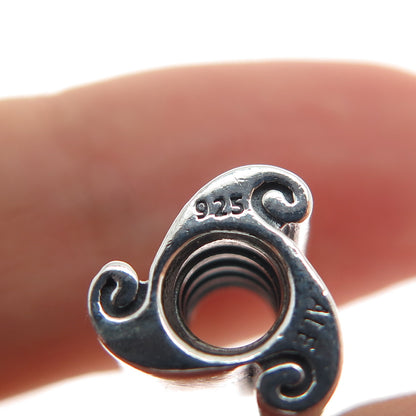 PANDORA 925 Sterling Silver Good Luck Celtic Triskelion Slide Bead Charm