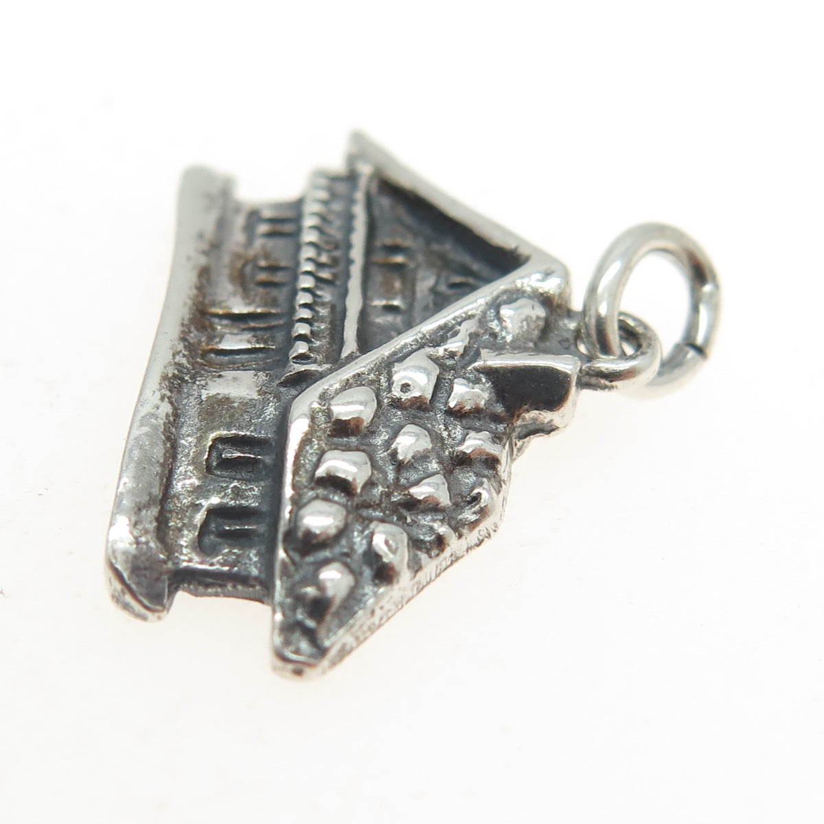 800 Silver Vintage Italy Cabin Charm Pendant