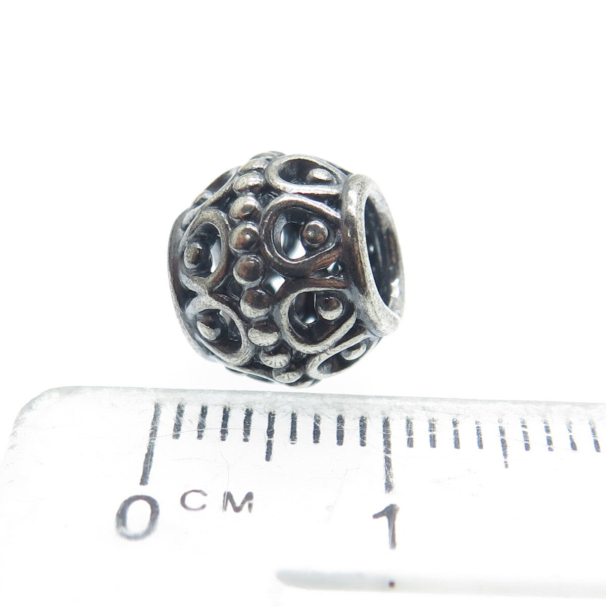 PANDORA 925 Sterling Silver A Clouds Silver Lining Cage Bead Charm