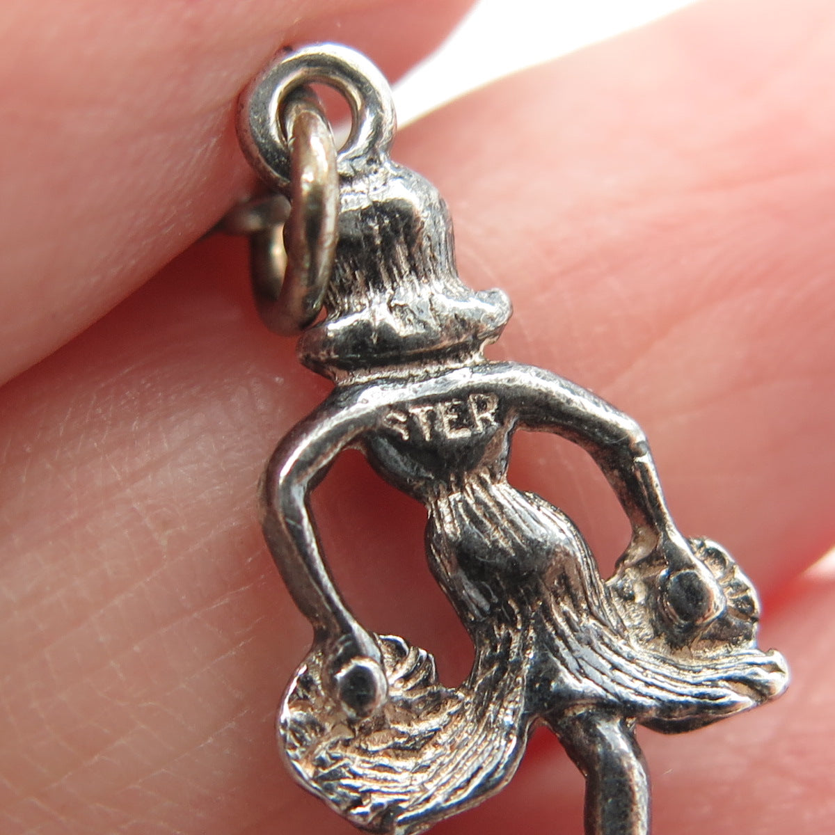 925 Sterling Silver Vintage "Hawaii" Dancing Girl 3D Pendant