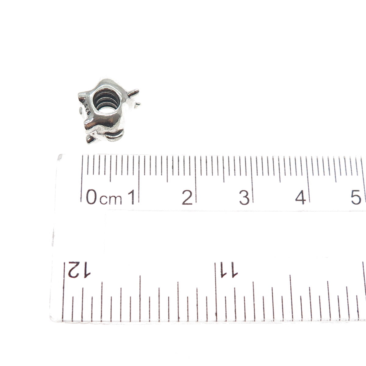 PANDORA 925 Sterling Silver Pig Slide Bead Charm