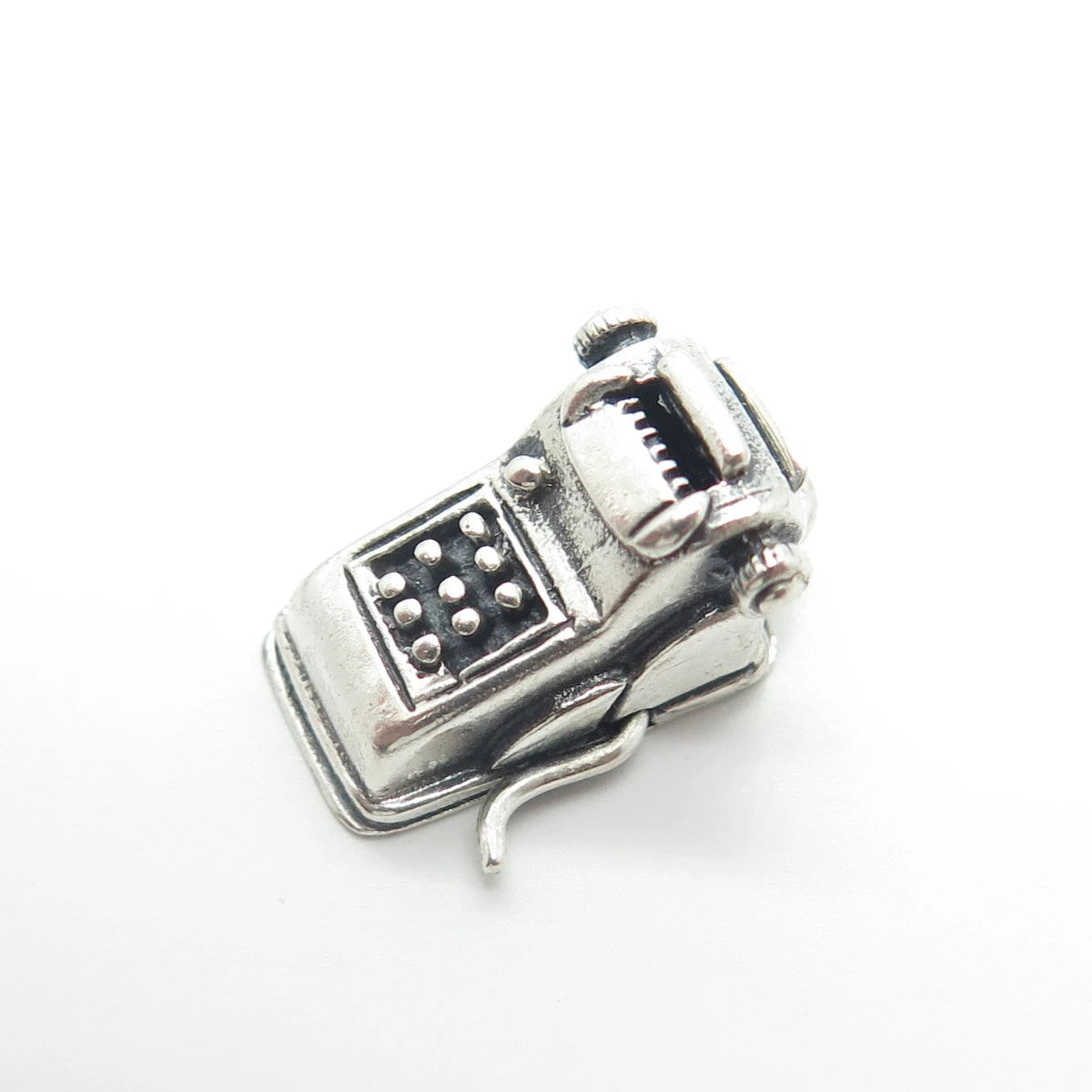 925 Sterling Silver Vintage Beau Retro Comptometer Charm Pendant