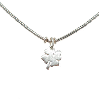 CLIO BLUE 925 Sterling Silver Vintage Multi-Charm Snake Chain Necklace 20"