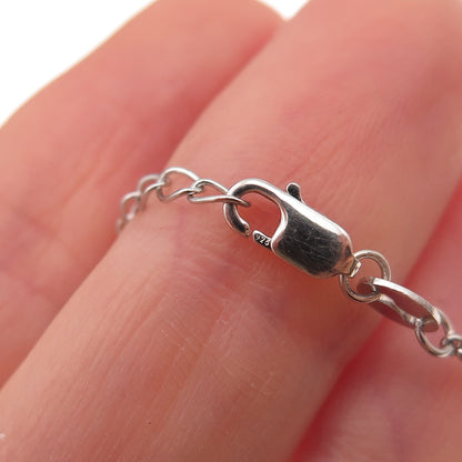 925 Sterling Silver Vintage Rolo Chain Necklace 18-20"