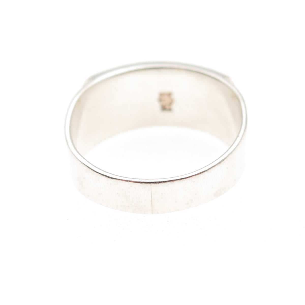 Jay King Desert Rose Sterling Silver Vintage Real Rainbow Calsilica Ring Size 8