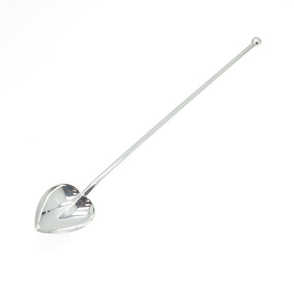925 Sterling Silver Vintage Heart Cocktail Spoon Straw