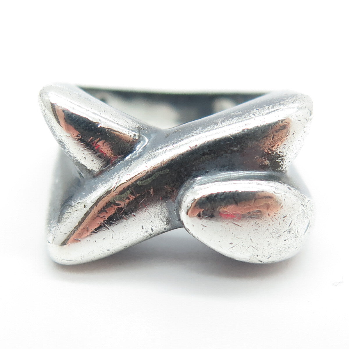 N&D CO. 925 Sterling Silver Vintage Modernist Ring Size 7