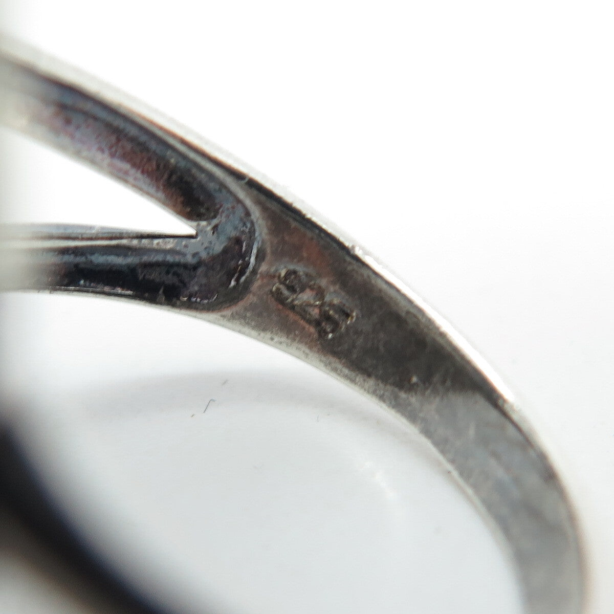 925 Sterling Silver Vintage Pebble Statement Ring Size 8.75