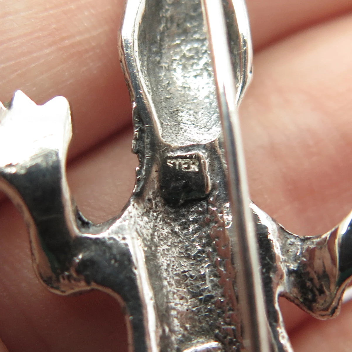 925 Sterling Silver Vintage Lizard Pin Brooch