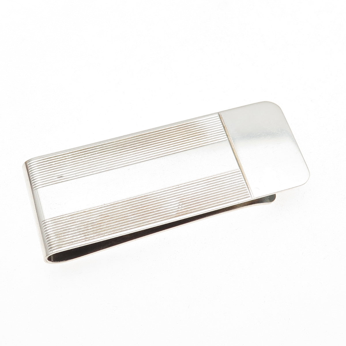 TIFFANY & CO. 925 Sterling Silver Vintage Ribbed Money Clip