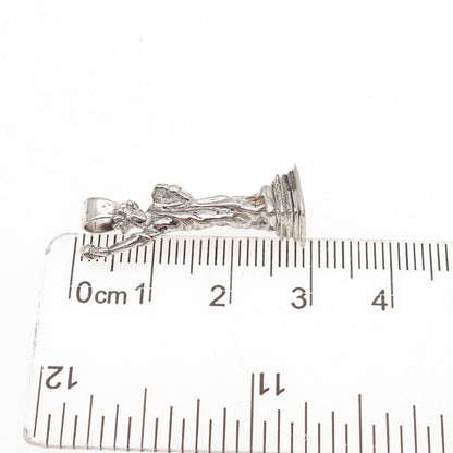 925 Sterling Silver Vintage Statue of Liberty 3D Charm Pendant