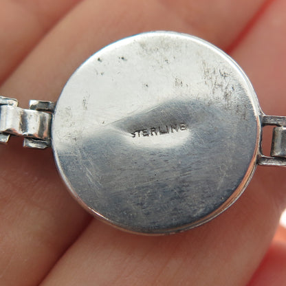 925 Sterling Antique Art Deco Monarch Butterfly Wing Sunset Bracelet 6.75"