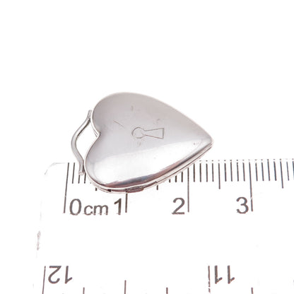 Select Jewelry 925 Sterling Silver Vintage Engraved Heart Locket Charm Pendant
