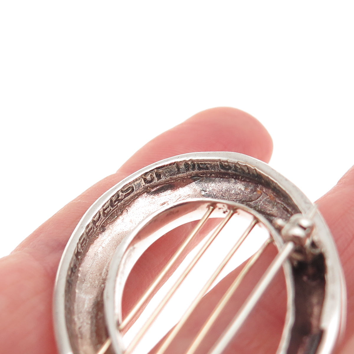 Rachel Gera Sterling Silver & 14K Gold Hadassah Keepers of the Gate Pin Brooch