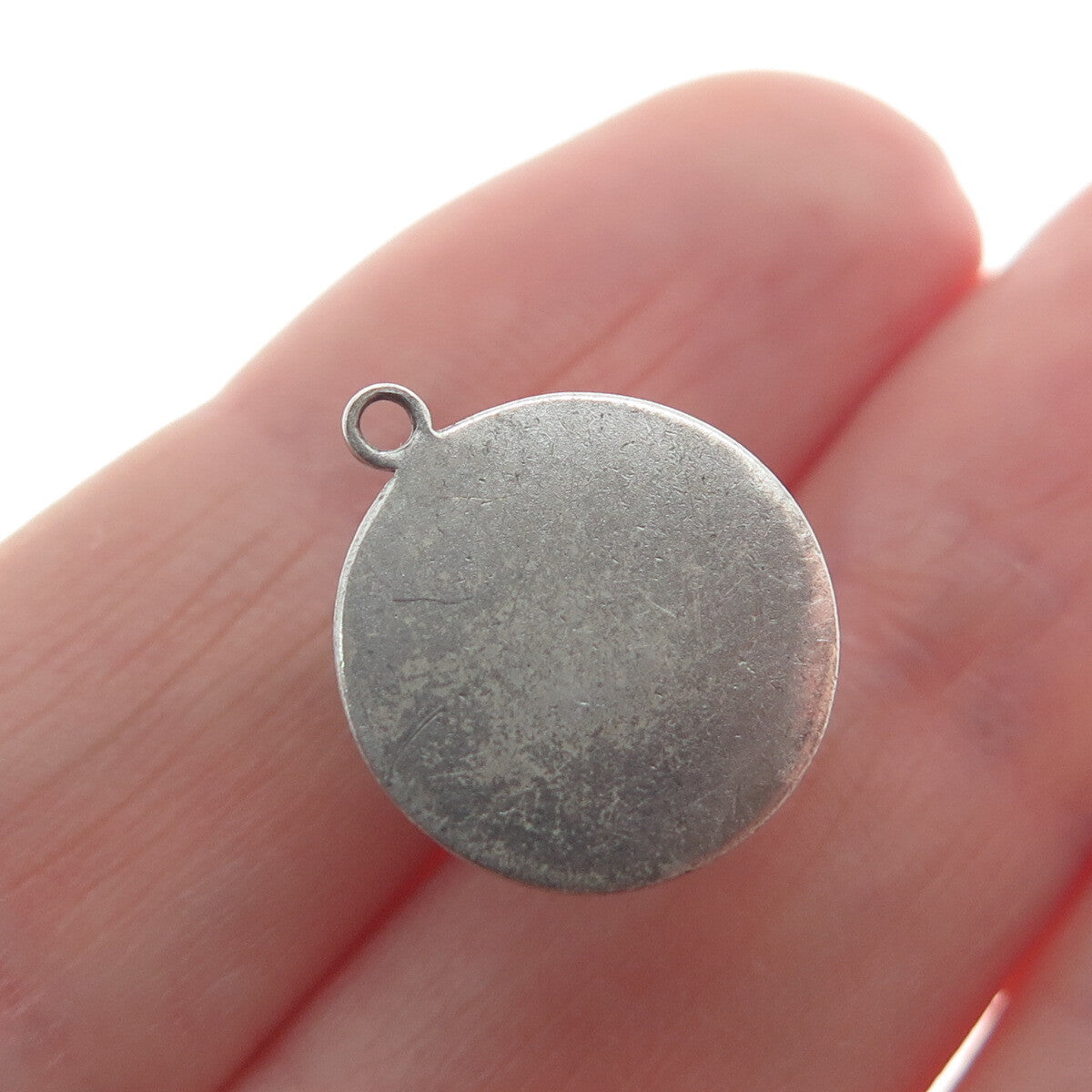 925 Sterling Silver Antique Art Deco Table Minimalist 3D Charm Pendant