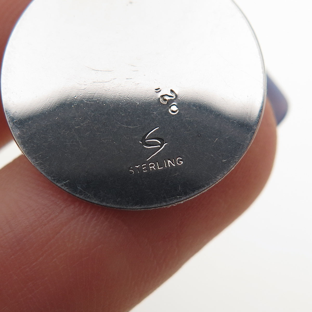 SPENCER 925 Sterling Silver Vintage Merry Christmas Mini Charm Pendant