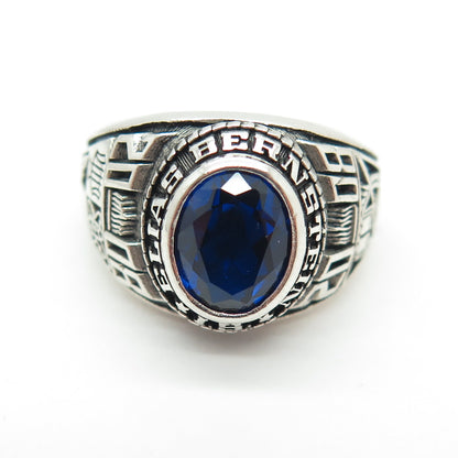 REED Sterling Lab-Created Sapphire 2008 Elias Bernstein School Ring Size 7.75