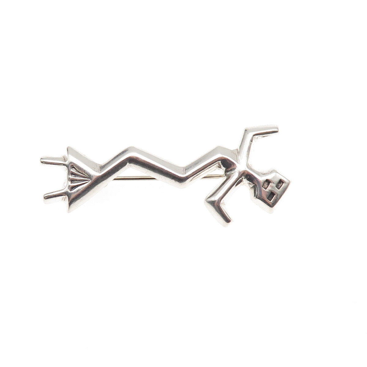 Felix Joe Navajo Old Pawn 925 Sterling Silver Vintage Kachina Doll Pin Brooch