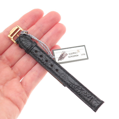 Baume & Mercier 12mm Italy Black Genuine Leather Watch Classic Band Strap