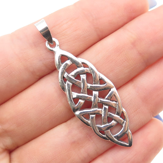 925 Sterling Silver Vintage Celtic Knot Charm Pendant
