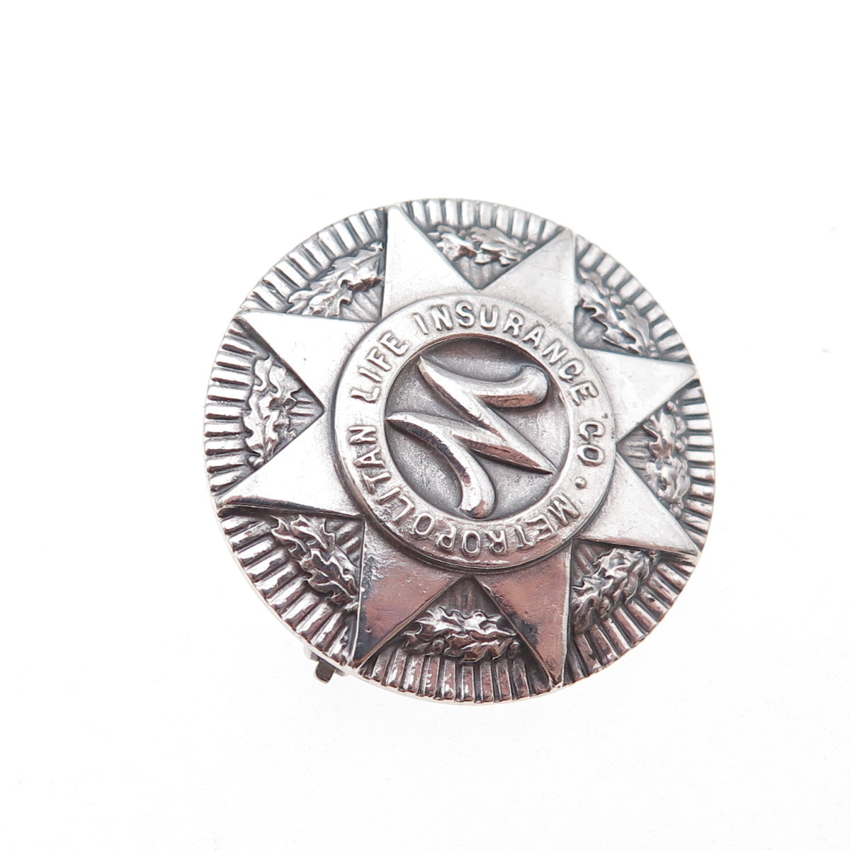 925 Sterling Silver Antique Art Deco Metropolitan Life Insurance Co. Pin Brooch